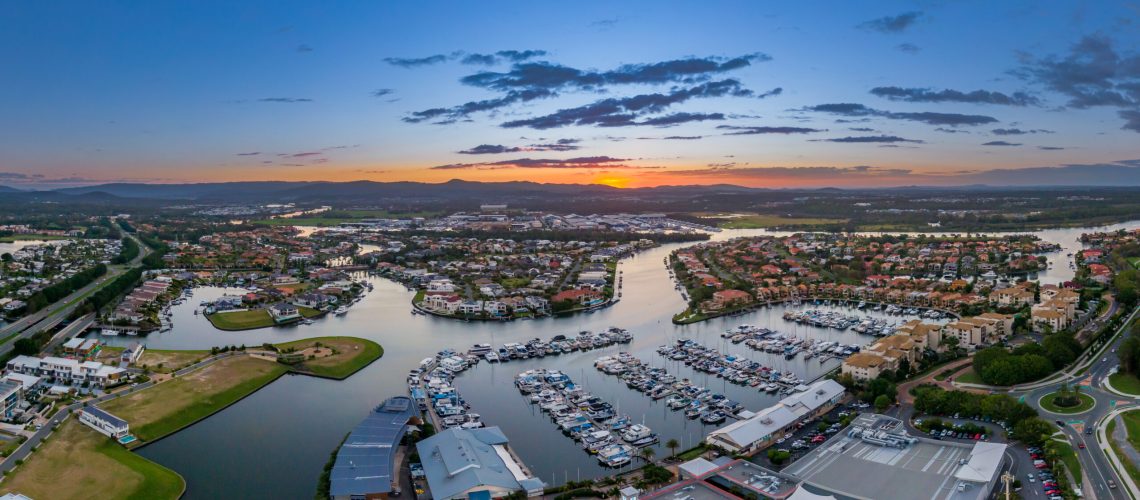 Aerial,Panoramic,Photo,Of,Hope,Island,,Queensland